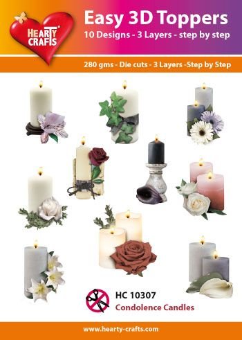 Hearty Crafts Easy 3D Toppers - Condolence Candles