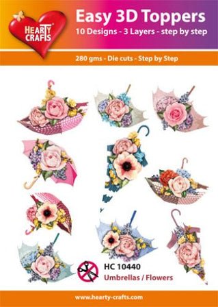 Hearty Crafts Easy 3D Toppers - Umbrellas/Flowers