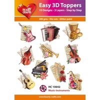 Hearty Crafts Easy 3D Toppers - Music Instruments