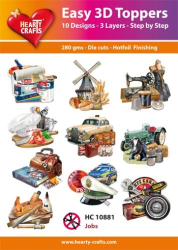 Hearty Crafts Easy 3D Toppers - Jobs