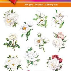 Hearty Crafts Easy 3D Toppers - White Flowers