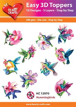 Hearty Crafts Easy 3D Toppers - Hummingbirds