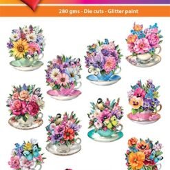 Hearty Crafts Easy 3D Toppers - Flowers in Cups