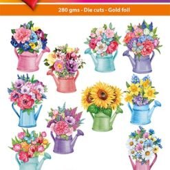 Hearty Crafts Easy 3D Toppers - Flowers in Watering Cans