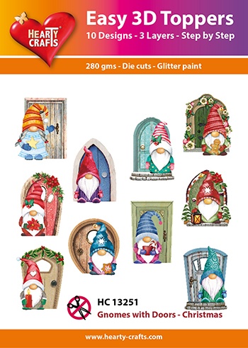 Hearty Crafts Easy 3D Toppers - Christmas Gnomes with Doors