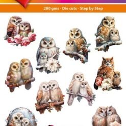 Hearty Crafts Easy 3D Toppers - Cuddling Owls