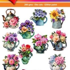 Hearty Crafts Easy 3D Toppers - Flowers in Watering Cans
