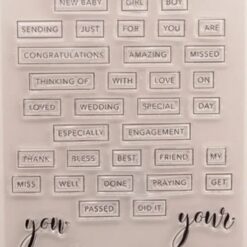 Boxed Sentiments Stamp set