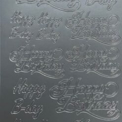 Happy Birthday 3 - Silver