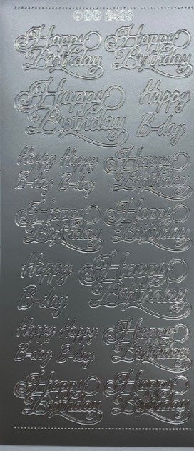 Happy Birthday 3 - Silver