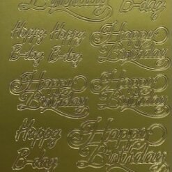 Happy Birthday 3 - Gold