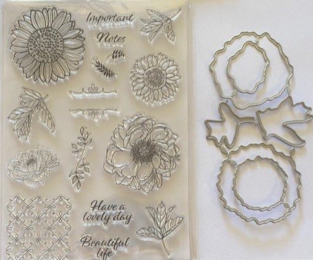 Floral Important Notes - Stamp & Die Set - Image 2
