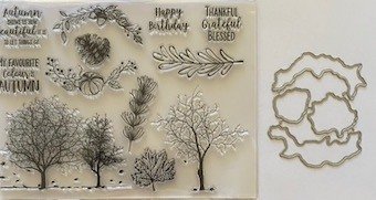 Autumn Trees stamp & die set - Image 2