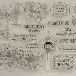 Owls & Butterflies Stamp Set