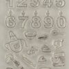 Candle numbers stamp & die set