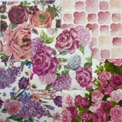 Serviettes - Pink floral