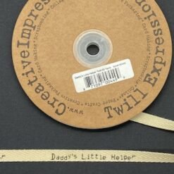 Ribbon - 10mm Daddy's little helper twill - 1 metre