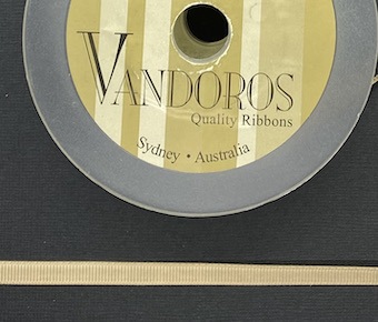 Vandoras Ribbon - 6mm Taupe Grosgrain - 1 metre