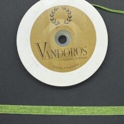 Ribbon - 10mm Lime Organza - 1 metre