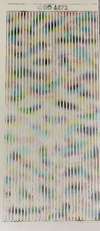 Lines 3 - Multi coloured on white