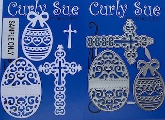 Easter eggs and cross