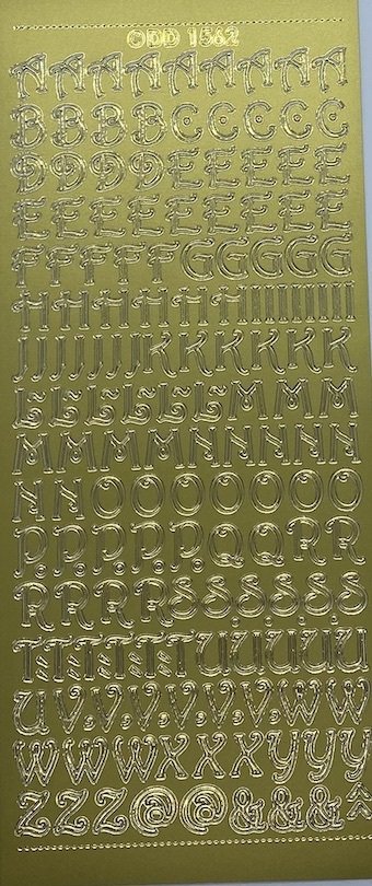Alphabet 5 - Upper case - Gold