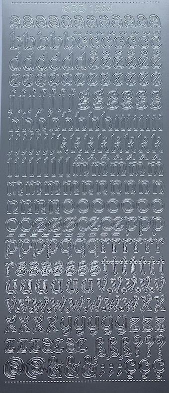 Alphabet 5 - lower case - Silver