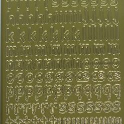 Alphabet 6 - lower case - Gold