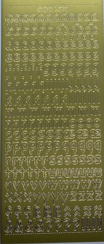 Alphabet 6 - lower case - Gold