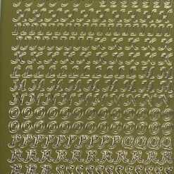 Alphabet 8 - Upper case - Gold