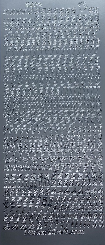 Alphabet 8 - lower case - Silver