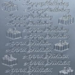 Happy Birthday 1 - Silver