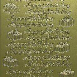 Happy Birthday 1 - Gold