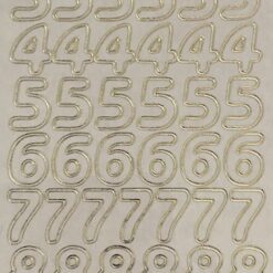 Numbers 2cm - Holographic Gold/Clear