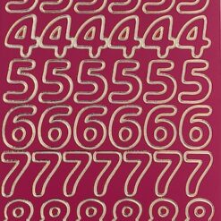 Numbers 2cm - Holographic Gold/Pink