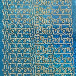 Happy Birthday 6 - Holographic Sky Blue