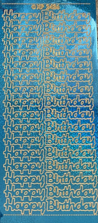Happy Birthday 6 - Holographic Sky Blue