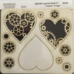 Scrapmatts - Layered Heart 11
