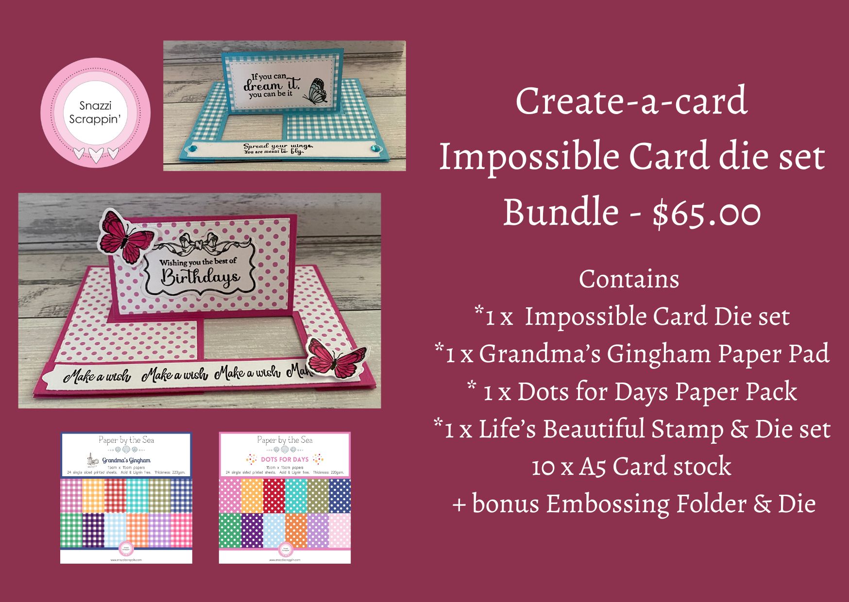Bundle - Create-a-card - Impossible card die set