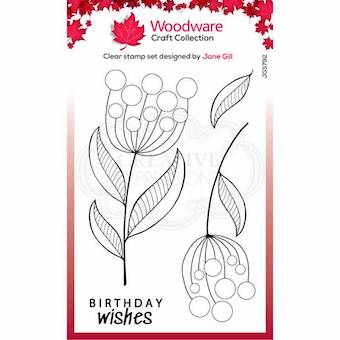 Woodware Clear Singles Bubble Bloom Jeanie 4 in x 6 in Stamp