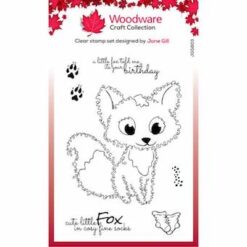 Woodware Clear Singles Fuzzie Friends Freddie Fox 4 in x 6 in Stamp