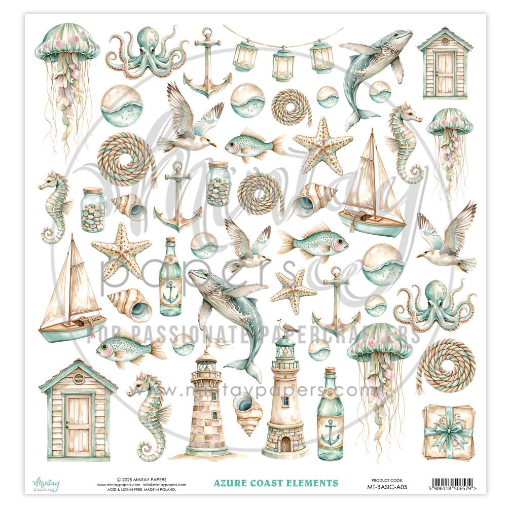 Mintay - Elements sheets - Azure Coast