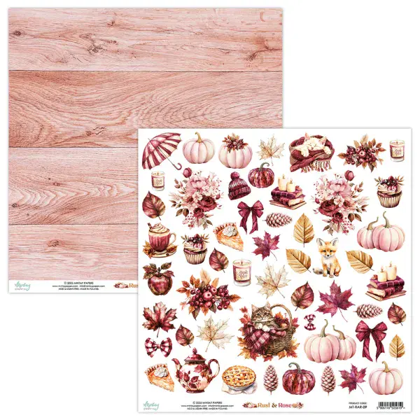 Mintay - Rust & Rose - cut apart sheet