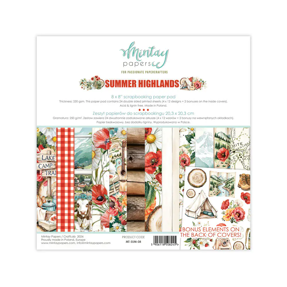 Mintay - Summer Highlands - 8" x 8" Paper Pad