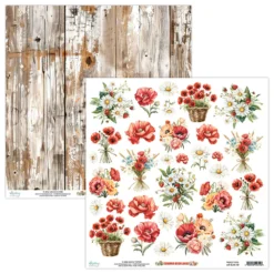 Mintay - Summer Highlands - cut apart sheet - poppies