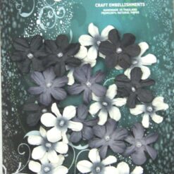 Mini Flowers - 20 pack Black/White