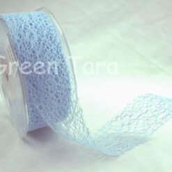 Mesh Ribbon - Pale Blue 1 metre