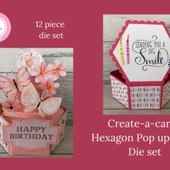 Create-a-card - Hexagon Pop Up Card die set