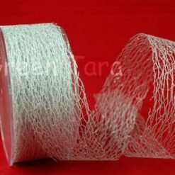 Mesh Ribbon - Metallic Silver 1 metre