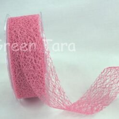 Mesh Ribbon - Rose 1 metre